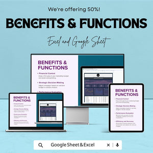 Marketing Budget vs Actuals Dashboard for Excel and Google Sheets | Track Marketing Spend & Performance | Budget vs Actuals Tracking Tool