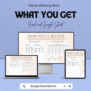 Travel Bookkeeping Sheet | Excel and Google Sheet | 50% OFF | Expense & Income Tracking Template