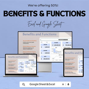Wealth Dashboard Excel & Google Sheet | Finance Tracker | Budget Planner | Income Expense Tracker | Digital Spreadsheet