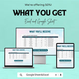 Ledger Balance Monitoring Dashboard Template | Financial Tracking Excel & Google Sheets | Manage Debts, Credits, and Balances |