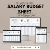 Salary Budget Template Excel & Google Sheet | Track Employee Salaries, Benefits, and Expenses | Customizable Payroll Budgeting Tool