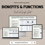 Salary Budget Template Excel & Google Sheet | Track Employee Salaries, Benefits, and Expenses | Customizable Payroll Budgeting Tool