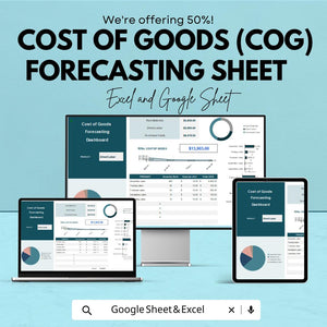 Cost of Goods (COG) Forecasting Sheet | Excel and Google Sheet | 50% OFF | Budgeting & Financial Planning Template
