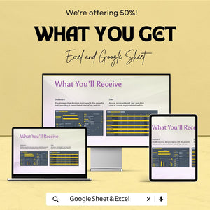 CEO Dashboard Excel and Google Sheet Template | Financial and Business Metrics Tracking | Quarterly & Annual Over