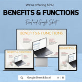 Cash Flow Statement Sheet - Excel and Google Sheet Template for Business Finance Management - Track Income, Expenses & Financial Health