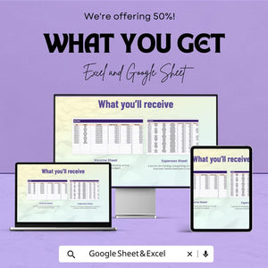 Business Budget Sheet - Excel and Google Sheet Template for Financial Planning, Income & Expense Tracker, Budgeting and Expense Analysis