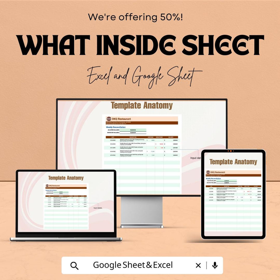 Weekly Reconciliation Sheet for Finances | Excel & Google Sheet Template | Financial Reconciliation Tracker | Budget Management Tool