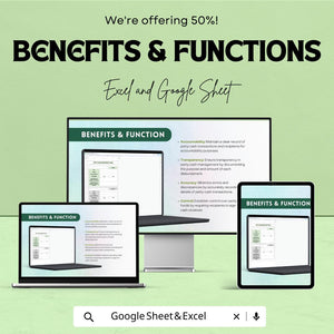 Petty Cash Sign Out Sheet | Google Sheets & Excel Template | Cash Flow Tracker | Easy Record Keeping | Automated Petty Cash Template