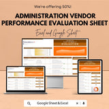 Vendor Performance Evaluation Sheet - Google Sheets | Administration Tool for Supplier Scoring and Feedback | Procurement Performance