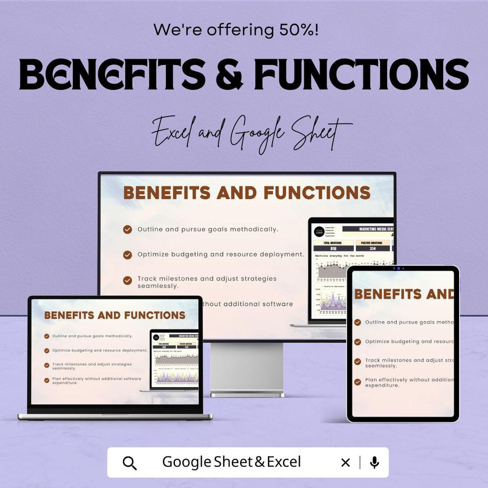 Marketing Media Sentiment Analysis Dashboard | Google Sheet | Track Mentions, Sentiment, and Media Metrics | Business Insights & Reporting