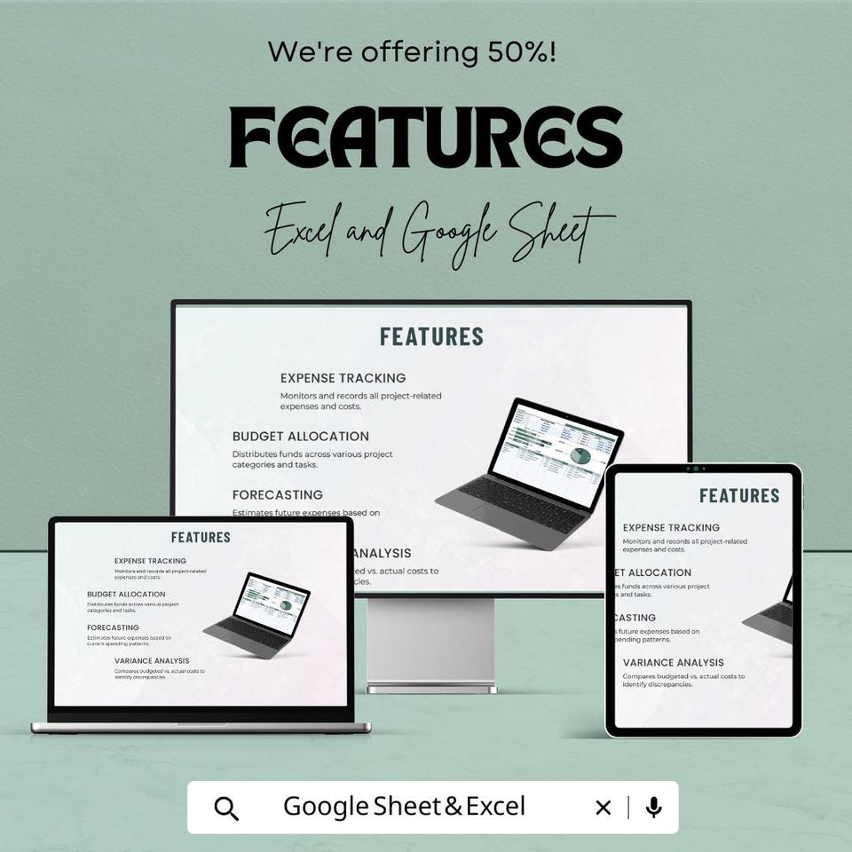 Operations Project Budget Planner - Google Sheets Template | Project Cost Tracking, Budget Management, Expense Control, Financial Planning