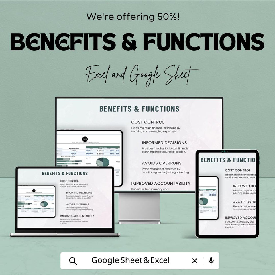 Operations Project Budget Planner - Google Sheets Template | Project Cost Tracking, Budget Management, Expense Control, Financial Planning