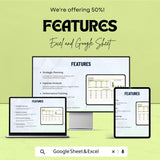 Financial Cost Reduction Planner Sheet | Excel and Google Sheet Template for Budgeting & Expense Management