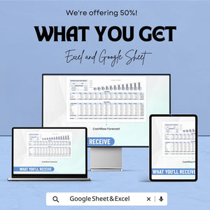 Business Cashflow Forecast Sheet - Excel and Google Sheet Template for Budgeting, Expense & Income Planning - Small Business Finance Tool