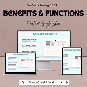 2024 Administration Social Media Content Planner | Excel & Google Sheet Template | Digital Marketing Calendar | Content Strategy Organizer