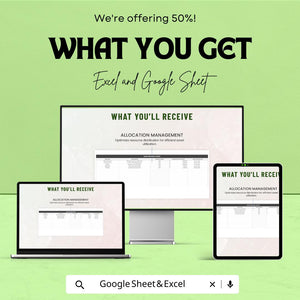Administration Asset Management Sheet – Google Sheet – Asset Allocation, Budgeting, and Financial Summary Tool – Downloadable Template