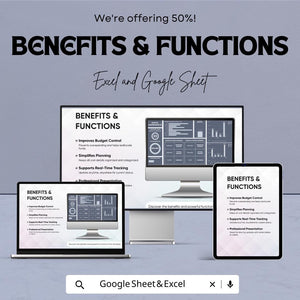 Budget Dashboard Template | Google Sheet | Track Expenses, Budgeting & Financial Overview | Budget Planner for Personal and Business Use