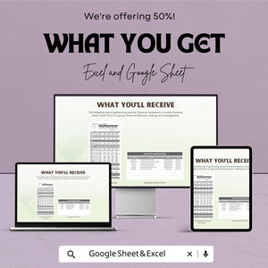 Small Business Financial Statement Template - Income, Expense & Cash Flow - Excel and Google Sheet Template - Financial Management