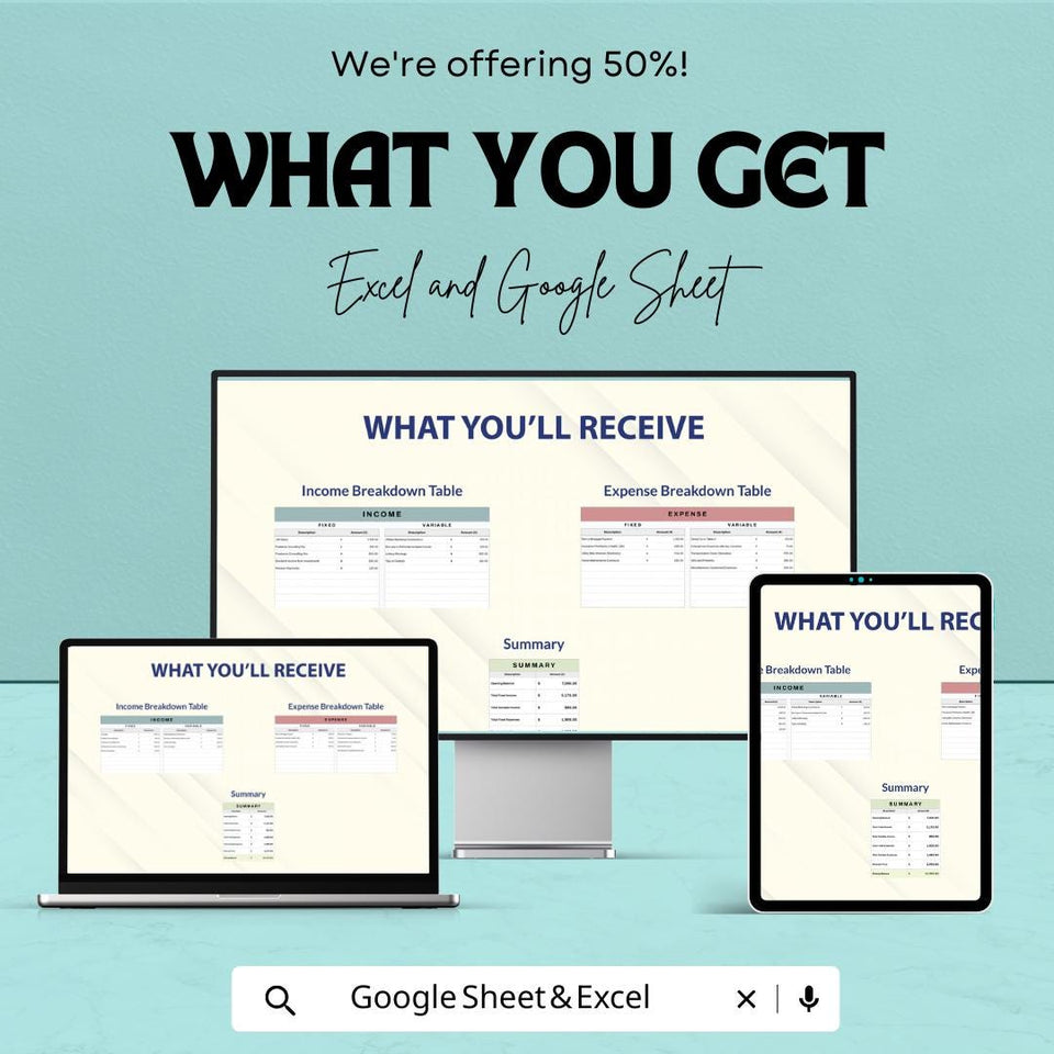 Small Business Daily Cash Sheet | Google Sheet and Excel Template | Income & Expense Tracker | Daily Cash Flow Tracker for Small Businesses