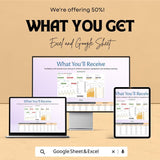 Profit and Loss Dashboard Sheet for Excel and Google Sheets | Financial Tracking Template | Budget, Revenue, Expense Planner |