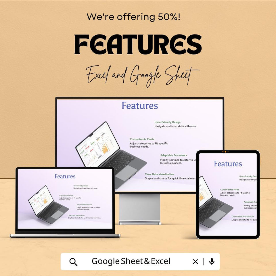 Profit and Loss Dashboard Sheet for Excel and Google Sheets | Financial Tracking Template | Budget, Revenue, Expense Planner |