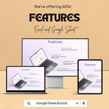 Profit and Loss Dashboard Sheet for Excel and Google Sheets | Financial Tracking Template | Budget, Revenue, Expense Planner |