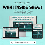 Payroll Processing HR Dashboard Sheet - Excel & Google Sheets Template for Efficient HR Management