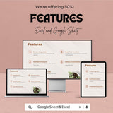Meal Planner Sheet | Weekly & Monthly Meal Planner Template | Easy Meal Planning and Grocery List Generator | Meal Prep and Nutrition