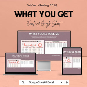 Marketing Affiliate Payment Tracker Sheet | Excel and Google Sheet | Track Affiliate Payments, Commissions, & Earnings | Digital Template