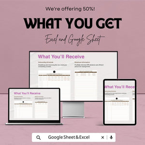 Onboarding Schedule Planner HR - Google Sheet Template - Employee Onboarding Tracker - New Hire Schedule - HR Template for Easy Onboarding