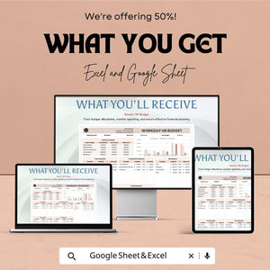 Workday HR Budget Sheet | Excel and Google Sheet | Employee Payroll & Expense Tracking | Financial Overview | Budget Planner Template |