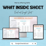 HR Annual Budget Template | Excel and Google Sheets | 50% Off! | Employee Budgeting & Financial Planner