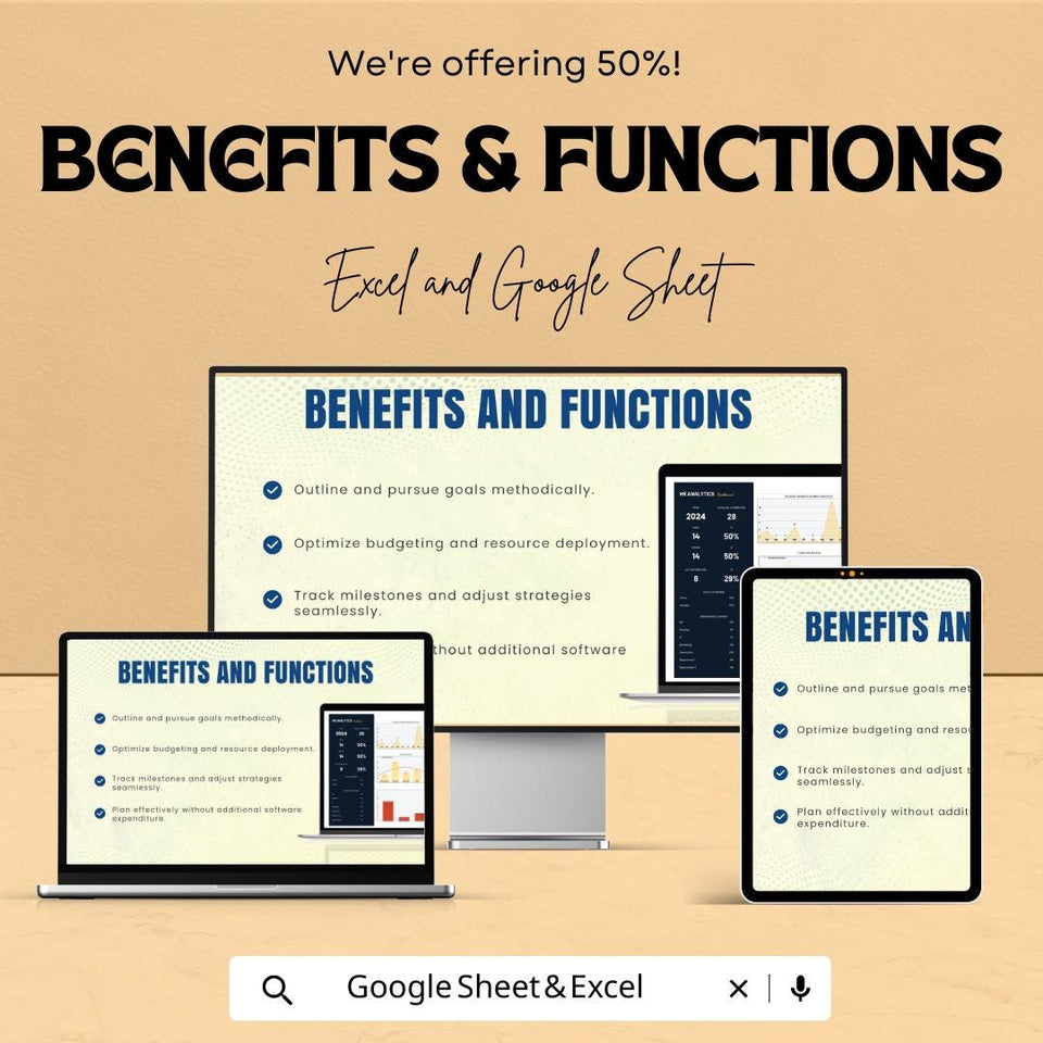HR Analytics Dashboard - Excel & Google Sheet Template | Employee Management | HR Data Analytics Tool | HR Dashboard for Workforce Insights