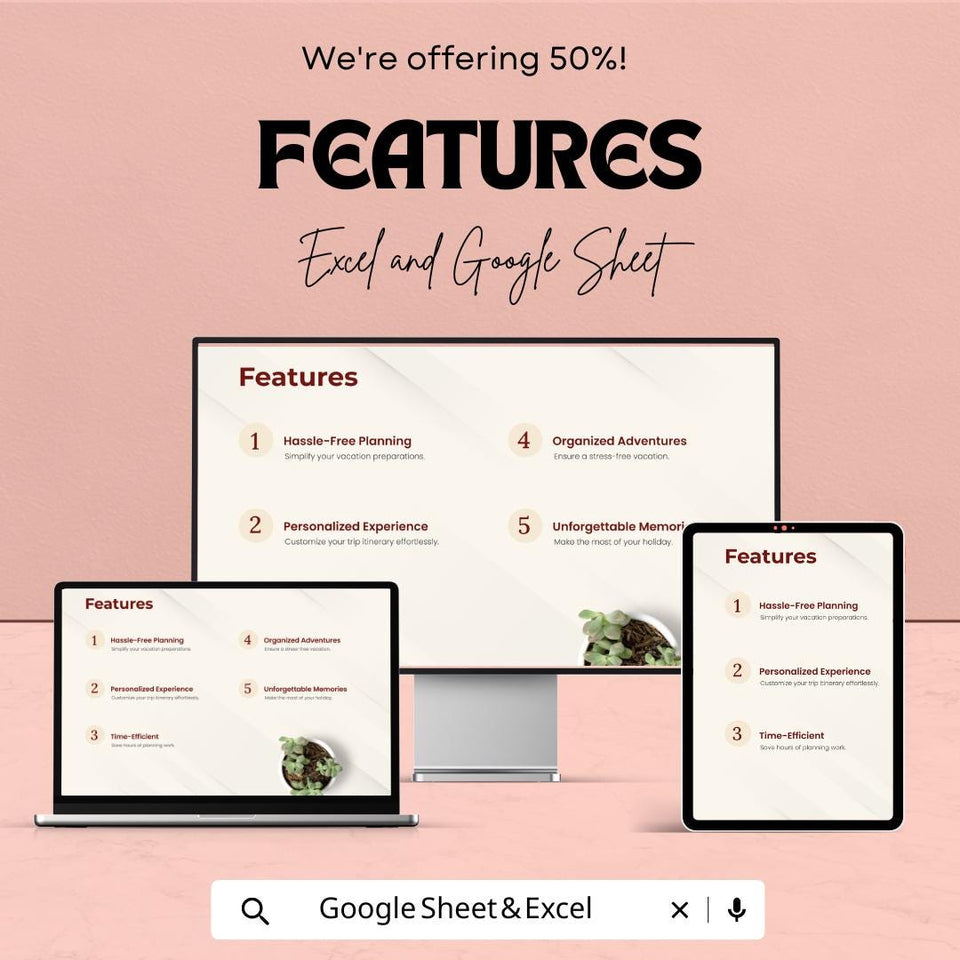 Vacation Planner Sheet | Excel and Google Sheets Template | Budget & Activity Tracker | Vacation Planning Organizer