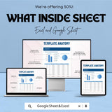 Track Your Progress Savings Tracker Sheet | Budgeting Tool | Financial Planner | Google Sheet & Excel Template