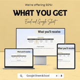 Construction Accounting Template | Excel & Google Sheet | Project Cost Tracker | 50% Off!