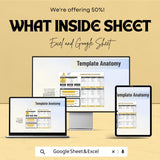 Construction Accounting Template | Excel & Google Sheet | Project Cost Tracker | 50% Off!