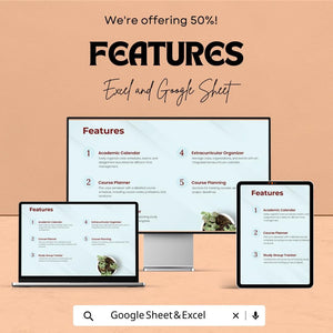 College Planner Sheet | Google Sheet Template | Academic Planner for Students | Study Schedule Template | Assignment Tracker |