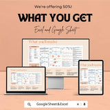 Best Budget Book Sheet | Excel & Google Sheet Template | Financial Planning Tool | Budget Tracker 2023 | Easy to Use Budget Book |