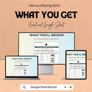 Market Branding Budget Planner Sheet | Excel Template for Financial Planning & Expense Allocation | Branding Expenses and Budget Effectively