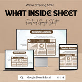 Marketing KPI Dashboard | Google Sheet & Excel Template | Market Research KPI | Campaign Tracker | Digital Marketing Metrics