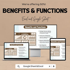 Marketing KPI Dashboard | Google Sheet & Excel Template | Market Research KPI | Campaign Tracker | Digital Marketing Metrics
