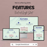 Marketing Brand Health KPIs Dashboard - Excel and Google Sheet - Track & Analyze Marketing Performance - KPI Analytics Template