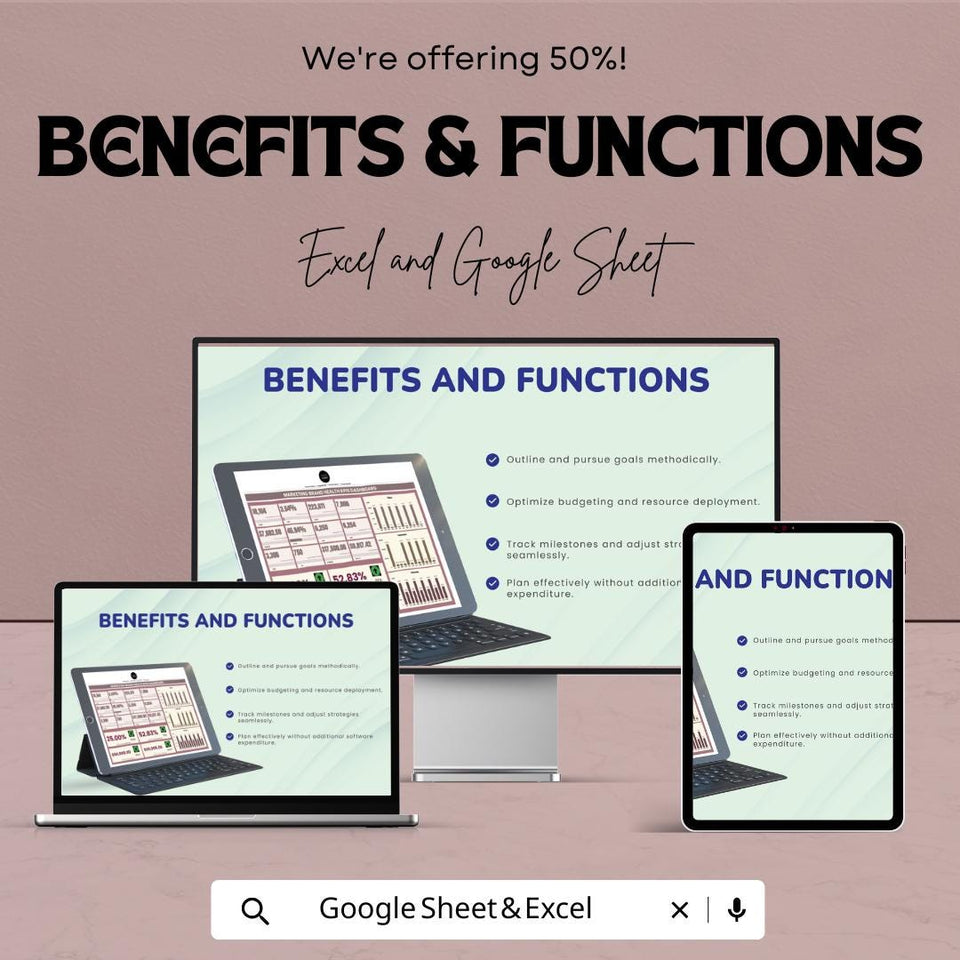 Marketing Brand Health KPIs Dashboard - Excel and Google Sheet - Track & Analyze Marketing Performance - KPI Analytics Template