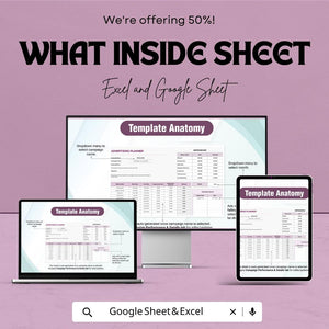 Advertising Impressions Planner Sheet | Advertising Budget Tracker | Google Sheet & Excel | Campaign Planning Tool | Marketing Planner