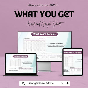 Advertising Impressions Planner Sheet | Advertising Budget Tracker | Google Sheet & Excel | Campaign Planning Tool | Marketing Planner