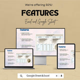 Account Budget Management Dashboard Template - Track Expenses & Income | Budget Planner and Financial Management Sheet | Customizable