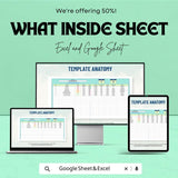 Account Audit Checklist Template | Excel and Google Sheet | Financial Audit Tracking Tool | Internal Control & Compliance