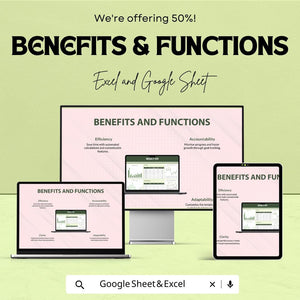Weekly KPI Tracker Sheet for Excel and Google Sheets | Performance Metrics | Business Goals Tracker | Customizable & Easy-to-Use Template
