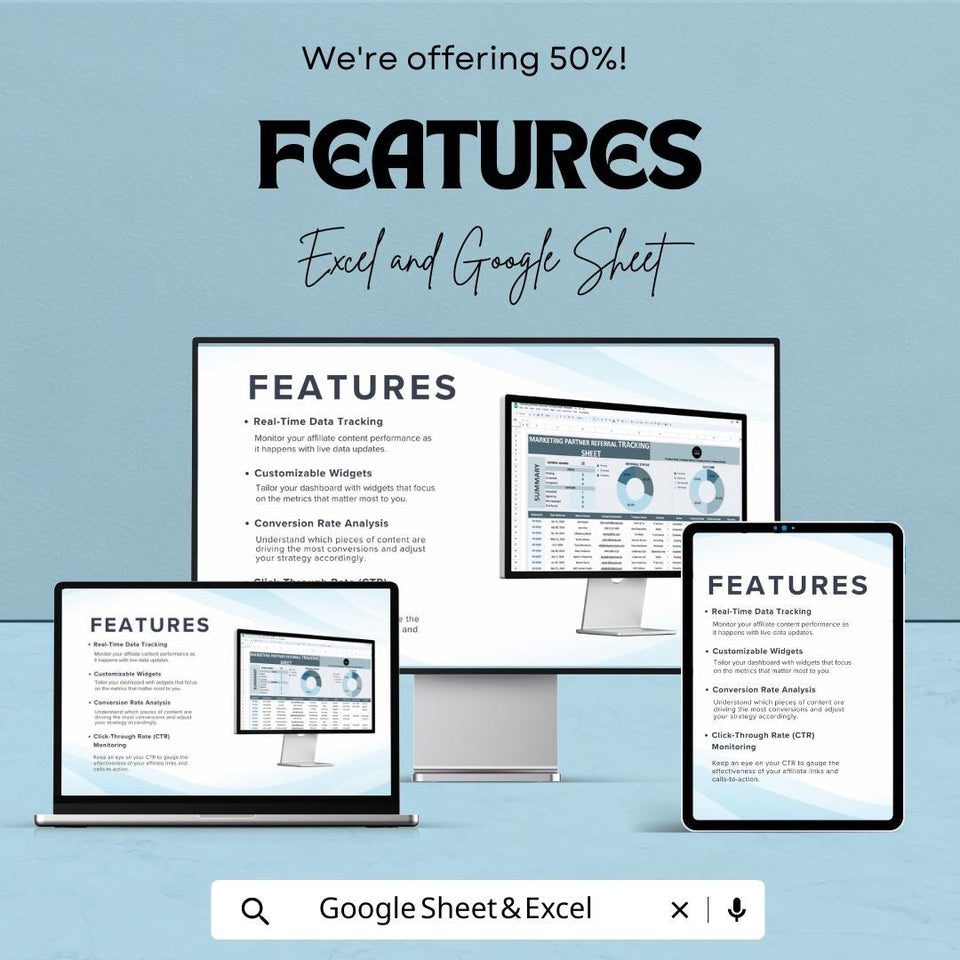 Marketing Partner Referral Tracking Sheet - Excel and Google Sheet for Efficient Lead Management, Referral Status & Outcome Analysis